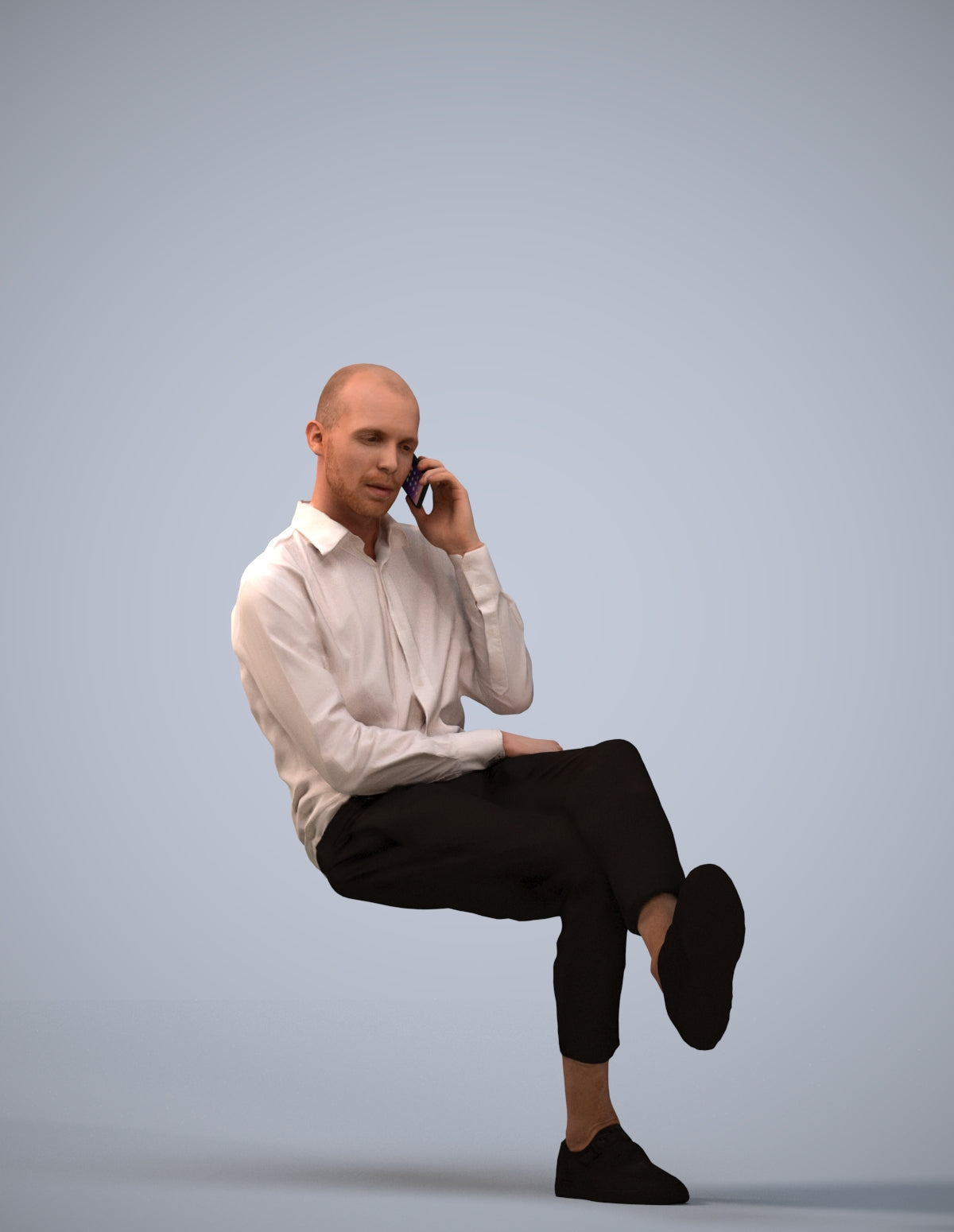 3D scanned man business, photorealistic archviz people for Enscape and SketchUp