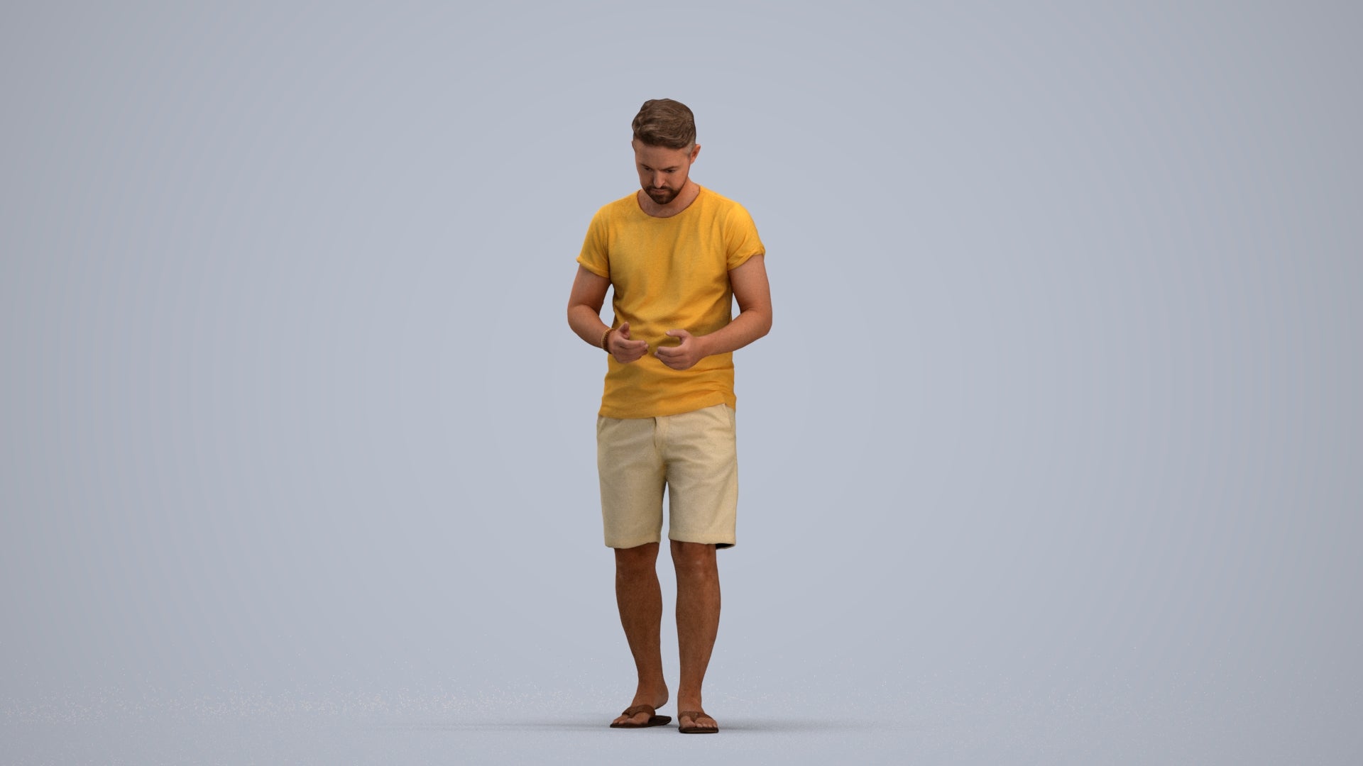 realistic 3D people man walking, render-ready for V-Ray and Corona, FBX OBJ, standing pose render