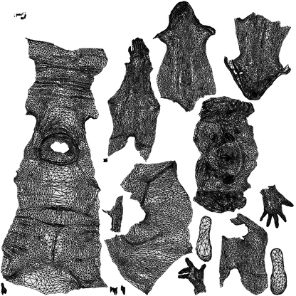 scanned 3D woman casual sitting, photogrammetry people for Enscape and V-Ray, wireframe top-down view