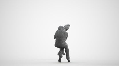 realistic 3D human girl kids, archviz people FBX OBJ for Blender, wireframe front view