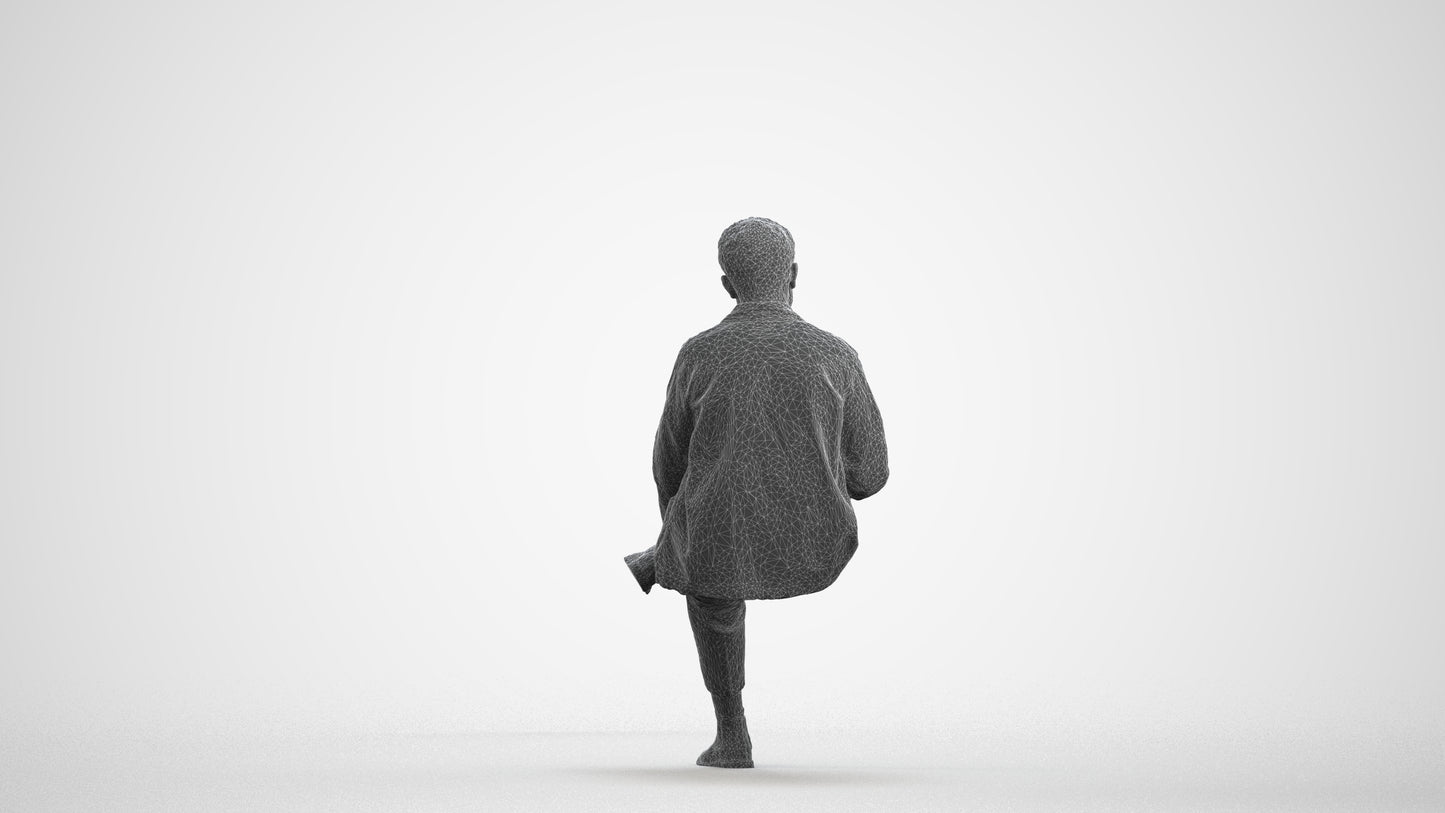 photogrammetry 3D man casual mix, realistic human model archviz FBX, square thumbnail