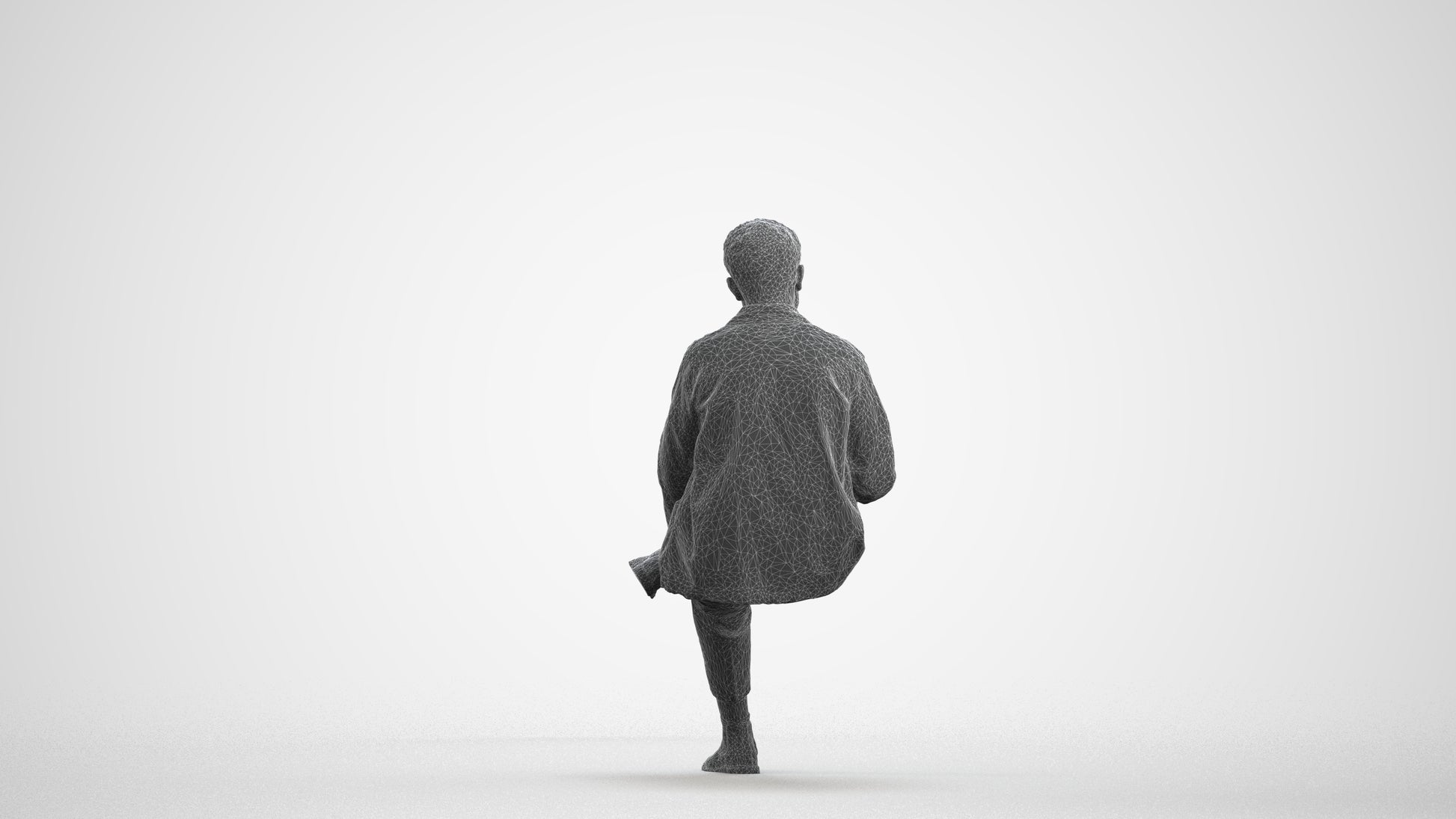 photogrammetry 3D man casual mix, realistic human model archviz FBX, square thumbnail