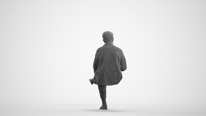 photogrammetry 3D man casual mix, realistic human model archviz FBX, square thumbnail
