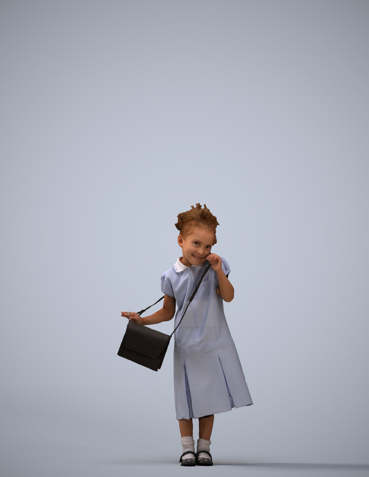 scanned 3D girl casual kids, photogrammetry people for Enscape and V-Ray