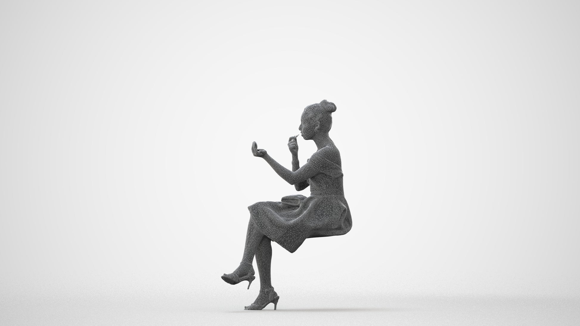 realistic 3D human woman formal formalaffairs, archviz people FBX OBJ for Blender, square thumbnail