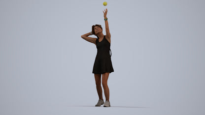 3D scanned woman sport, photorealistic archviz people for Enscape and SketchUp, standing pose render