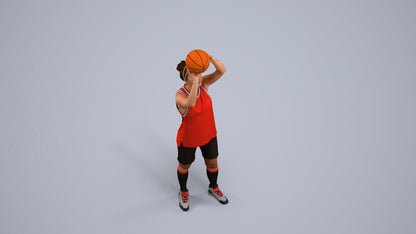 photogrammetry 3D woman sport, realistic human model archviz FBX, back view render
