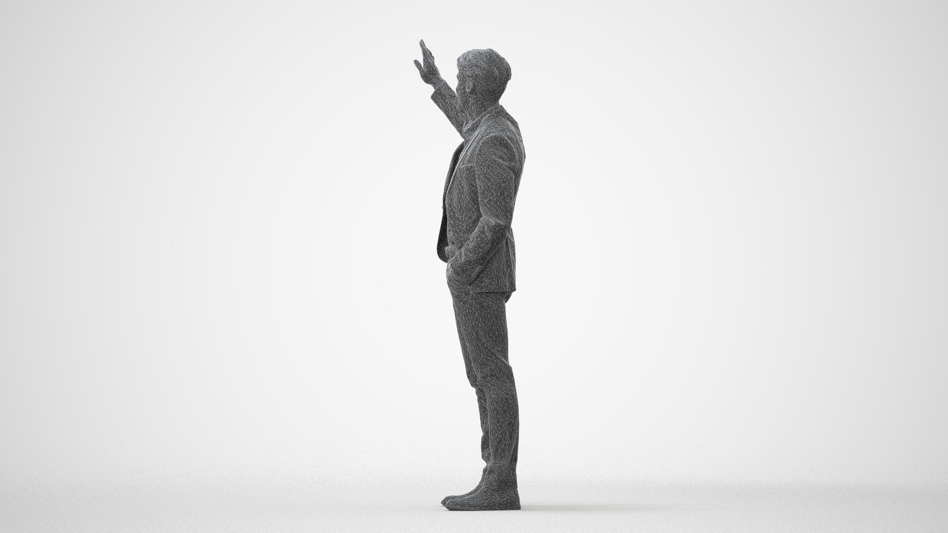 3D scanned man business, photorealistic archviz people for Enscape and SketchUp, square thumbnail