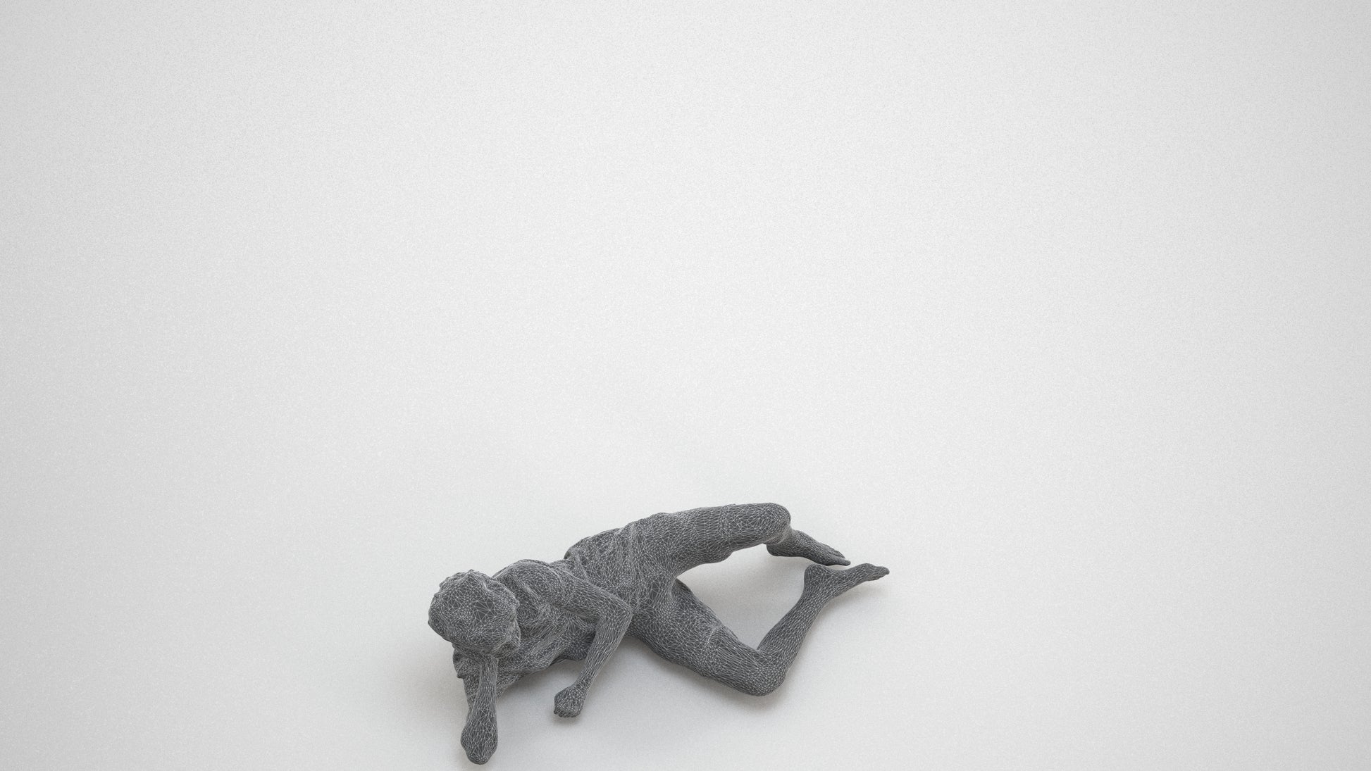 3D people model boy casual kids, scanned human for 3ds Max rendering, wireframe three-quarter view