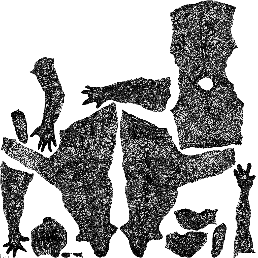 3D human model man pool, photogrammetry scanned person for archviz, wireframe top-down view