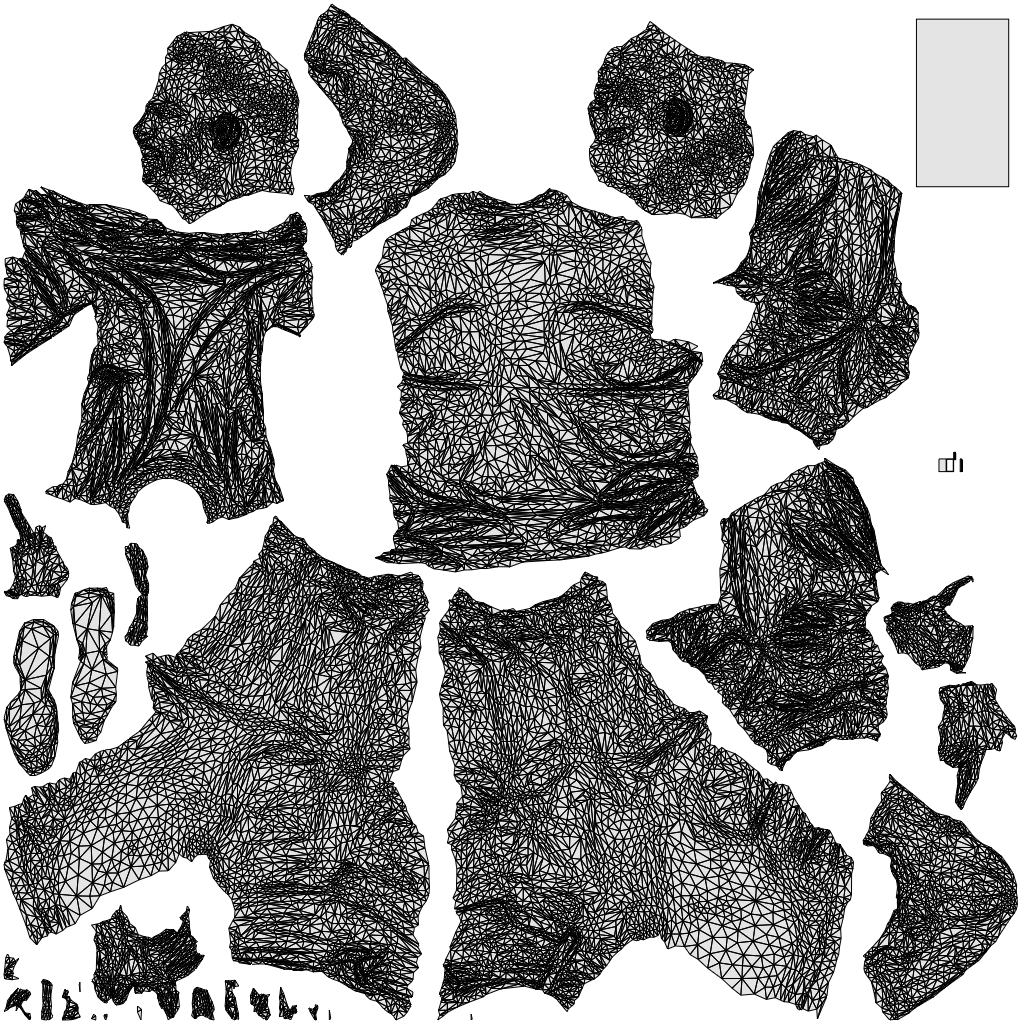 3D human model man casual sitting, photogrammetry scanned person for archviz, wireframe top-down view