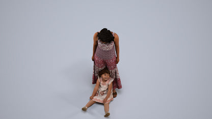 photogrammetry 3D girl casual kids, realistic human model archviz FBX, back view render