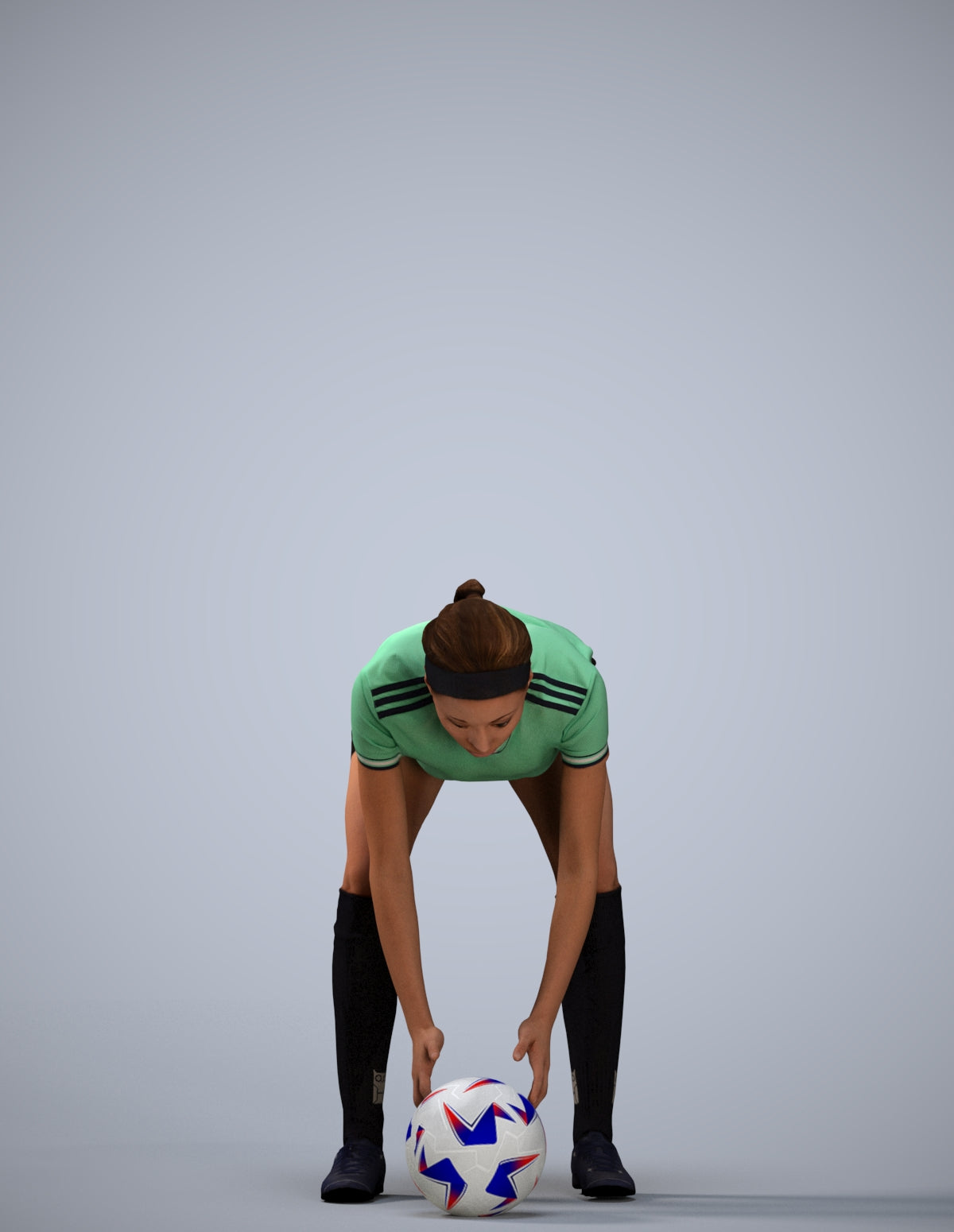 realistic 3D people woman sport, render-ready for V-Ray and Corona, FBX OBJ
