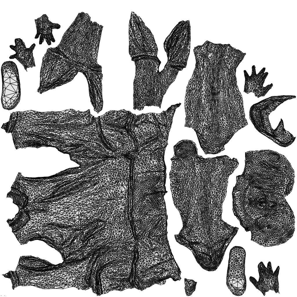 3D scanned boy kids, photorealistic archviz people for Enscape and SketchUp, wireframe top-down view