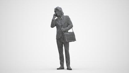 3D scanned man business, photorealistic archviz people for Enscape and SketchUp, three-quarter front view render