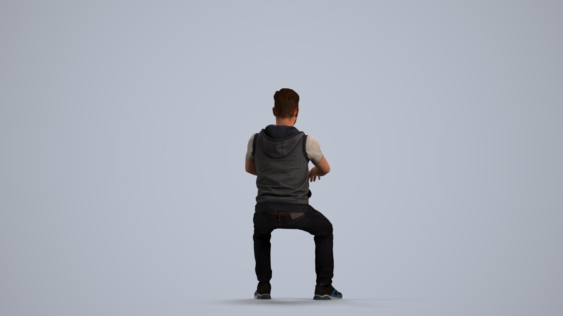 realistic 3D people man casual business, render-ready for V-Ray and Corona, FBX OBJ, front view render