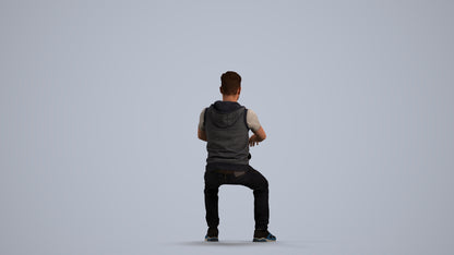 realistic 3D people man casual business, render-ready for V-Ray and Corona, FBX OBJ, front view render