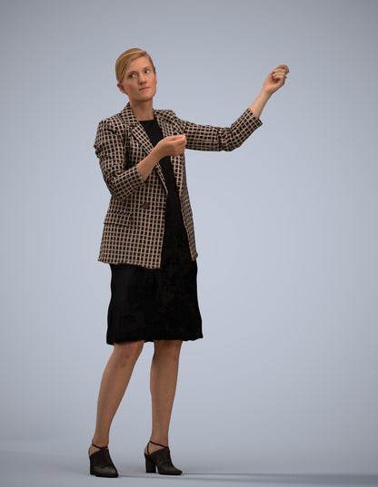 3D scanned woman business, photorealistic archviz people for Enscape and SketchUp
