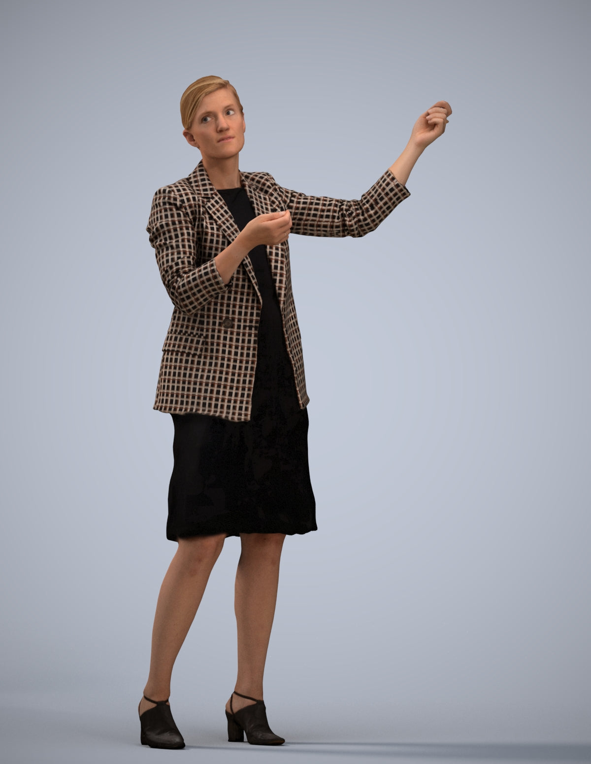 3D scanned woman business, photorealistic archviz people for Enscape and SketchUp