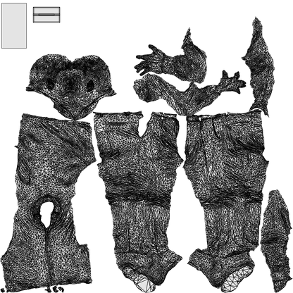 realistic 3D people man casual standing, render-ready for V-Ray and Corona, FBX OBJ, wireframe top-down view