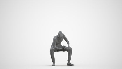 photogrammetry 3D man casual sport, realistic human model archviz FBX, three-quarter front view render