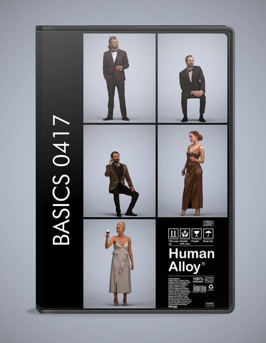 realistic 3D humans formalaffairs pack, 5 archviz people FBX OBJ for Blender