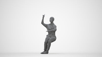 realistic 3D girl kids, scanned archviz people for Blender and 3ds Max, wireframe back view