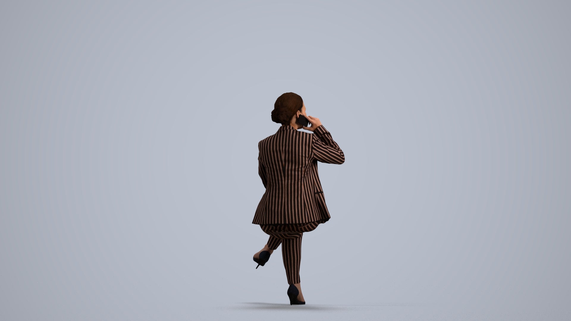 photogrammetry 3D woman business, realistic human model archviz FBX, front view render