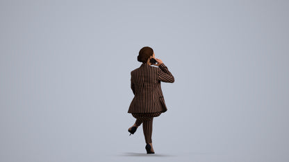 photogrammetry 3D woman business, realistic human model archviz FBX, front view render