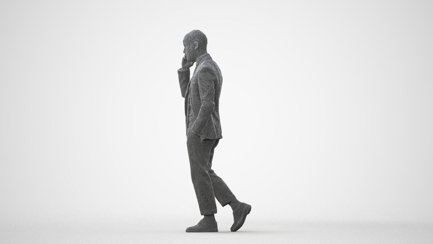 photogrammetry 3D man business, realistic human model archviz FBX, square thumbnail