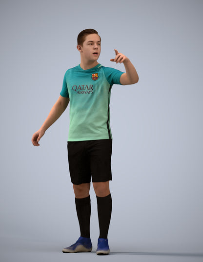 realistic 3D boy sport, scanned archviz people for Blender and 3ds Max