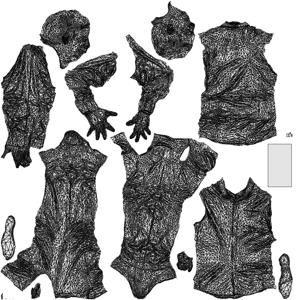 3D scanned man walking business, photorealistic archviz people for Enscape and SketchUp, wireframe top-down view