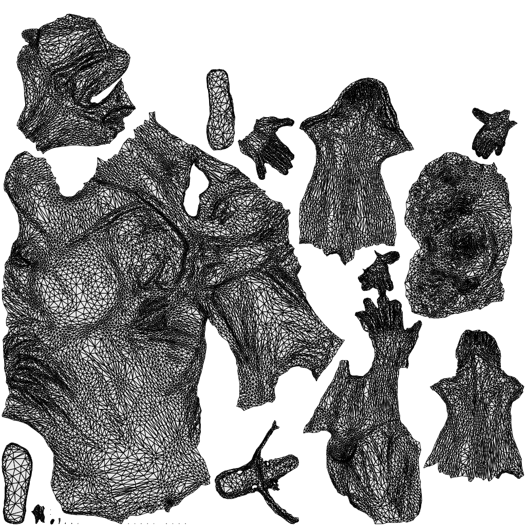 realistic 3D man casual sitting, scanned archviz people for Blender and 3ds Max, wireframe top-down view