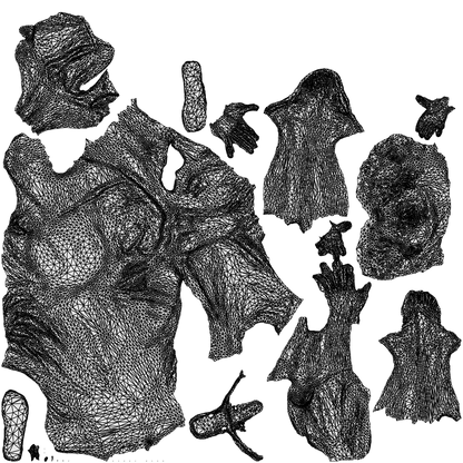 realistic 3D man casual sitting, scanned archviz people for Blender and 3ds Max, wireframe top-down view