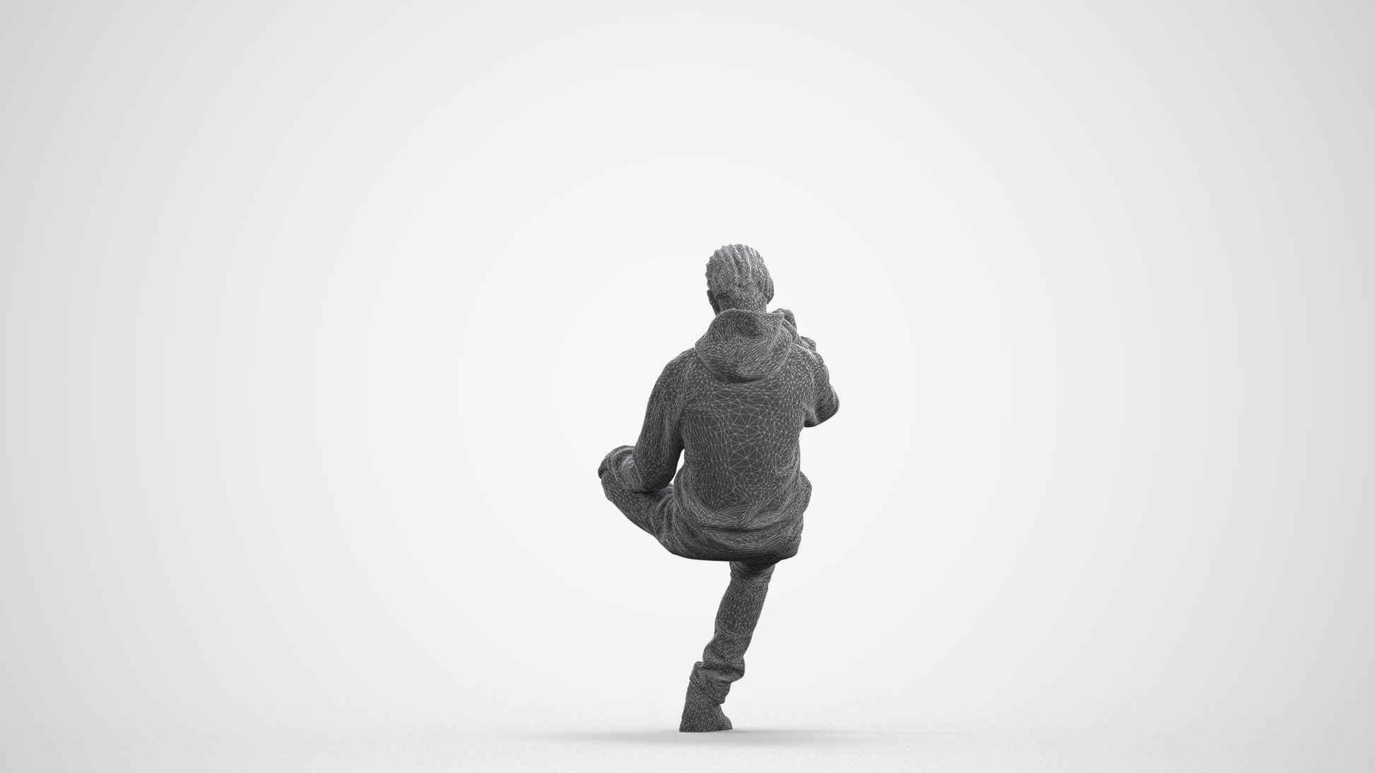 3D scanned boy kids casual, photorealistic archviz people for Enscape and SketchUp, wireframe front view
