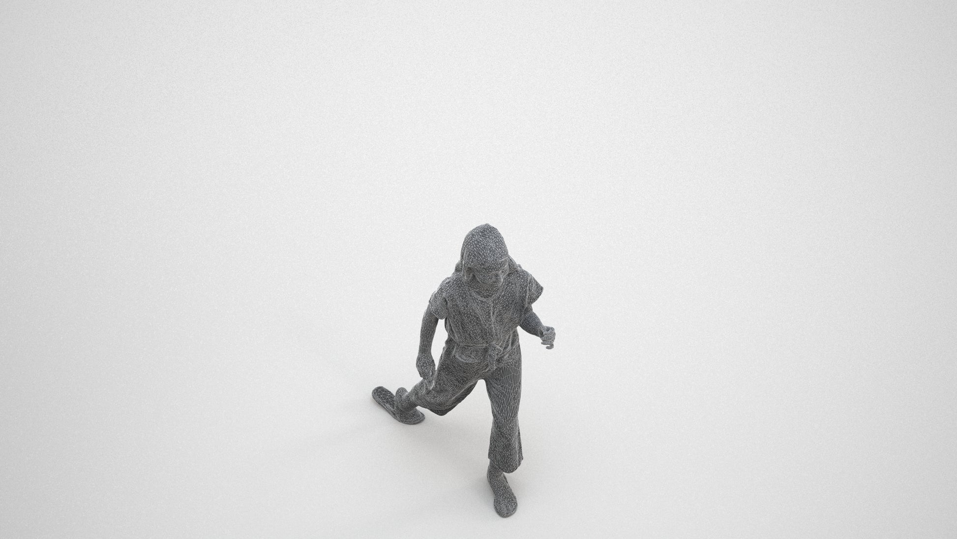 realistic 3D people girl kids, render-ready for V-Ray and Corona, FBX OBJ, wireframe three-quarter view