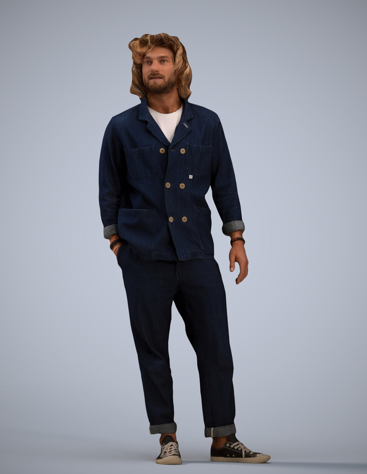 photogrammetry 3D man casual formalaffairs, realistic human model archviz FBX