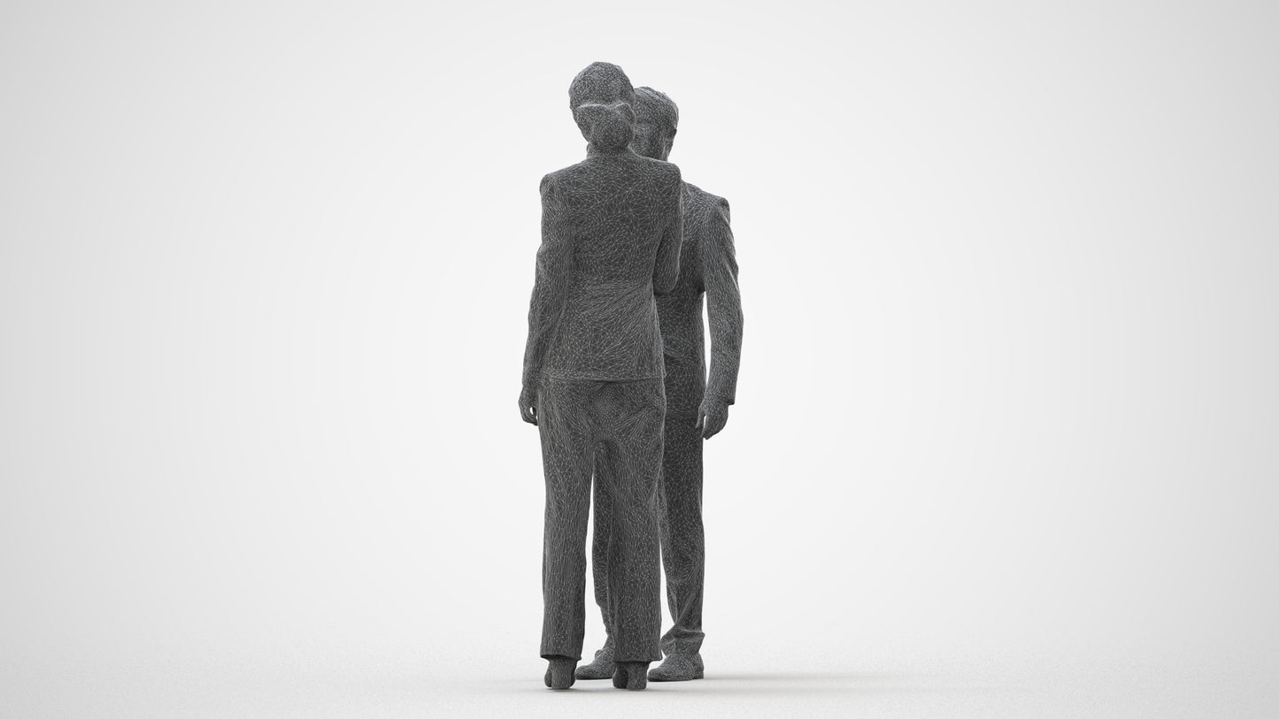 scanned 3D woman business, photogrammetry people for Enscape and V-Ray, square thumbnail