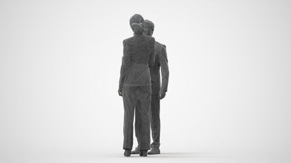 scanned 3D woman business, photogrammetry people for Enscape and V-Ray, square thumbnail
