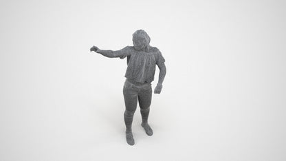 photogrammetry 3D woman casual standing, realistic human model archviz FBX, wireframe three-quarter view