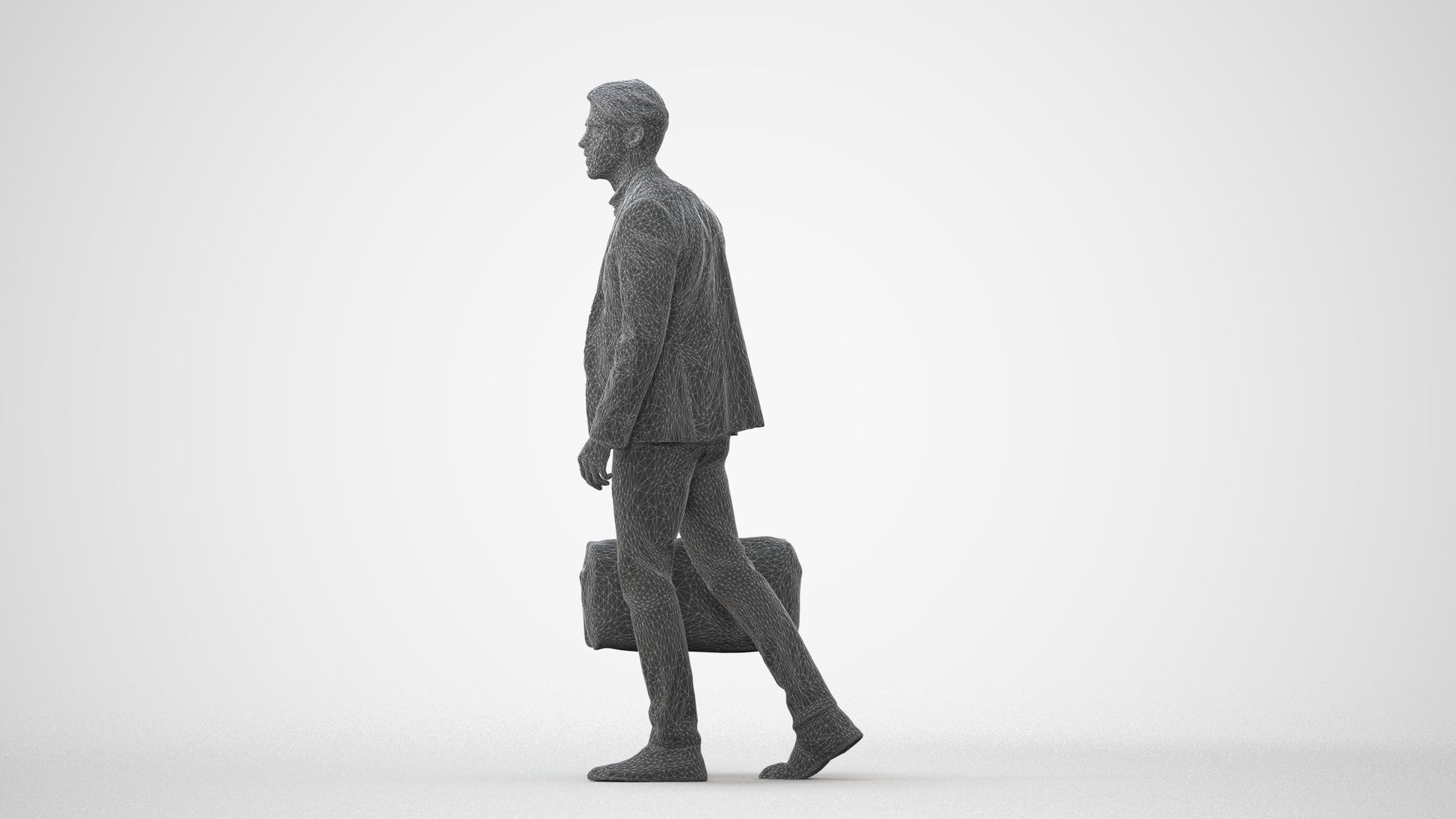 3D people model man business, scanned human for 3ds Max rendering, square thumbnail