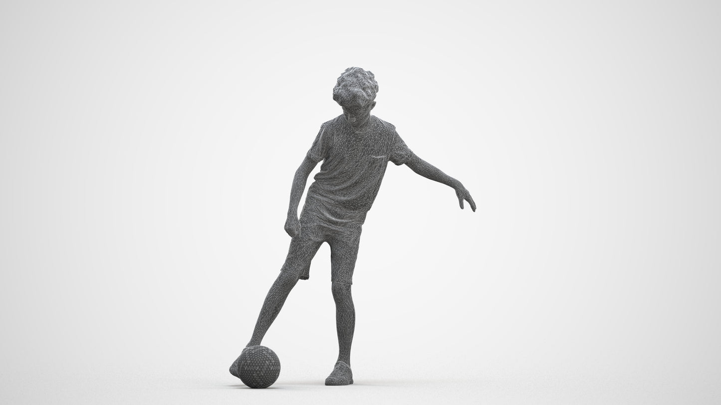realistic 3D boy sport kids, scanned archviz people for Blender and 3ds Max, three-quarter front view render