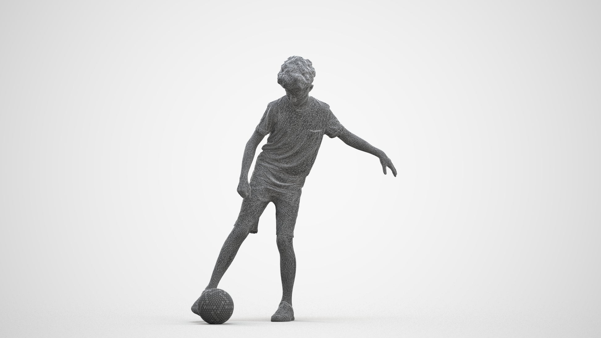 realistic 3D boy sport kids, scanned archviz people for Blender and 3ds Max, three-quarter front view render