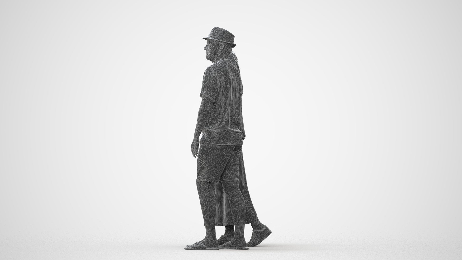 realistic 3D human woman couple, archviz people FBX OBJ for Blender, square thumbnail