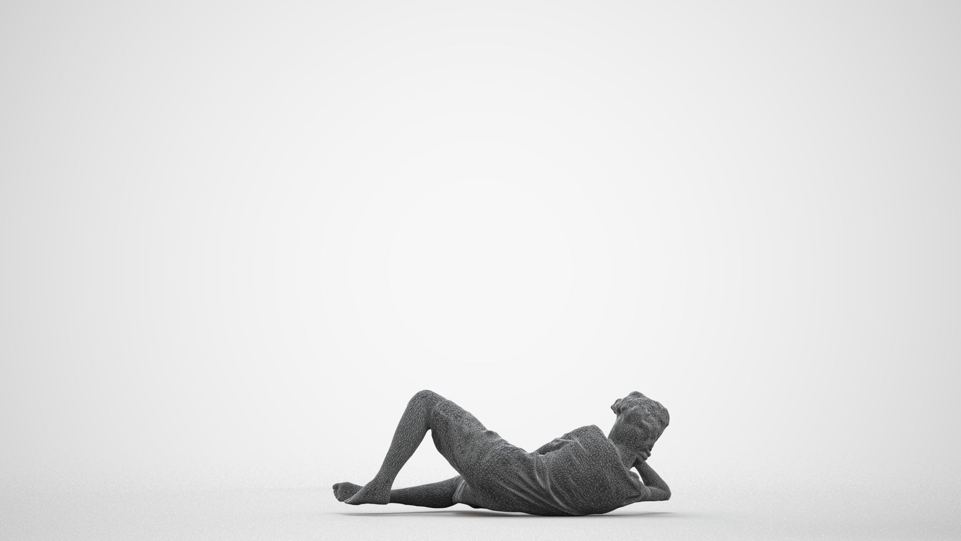 3D people model boy casual kids, scanned human for 3ds Max rendering, wireframe front view