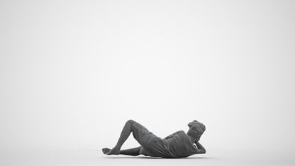 3D people model boy casual kids, scanned human for 3ds Max rendering, wireframe front view