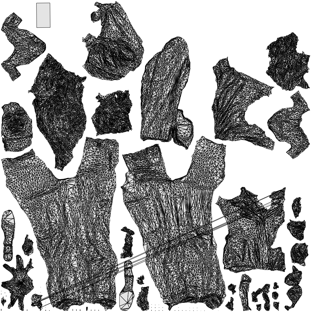 3D human model woman business, photogrammetry scanned person for archviz, wireframe top-down view