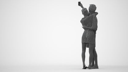 photogrammetry 3D woman casual couple, realistic human model archviz FBX, square thumbnail