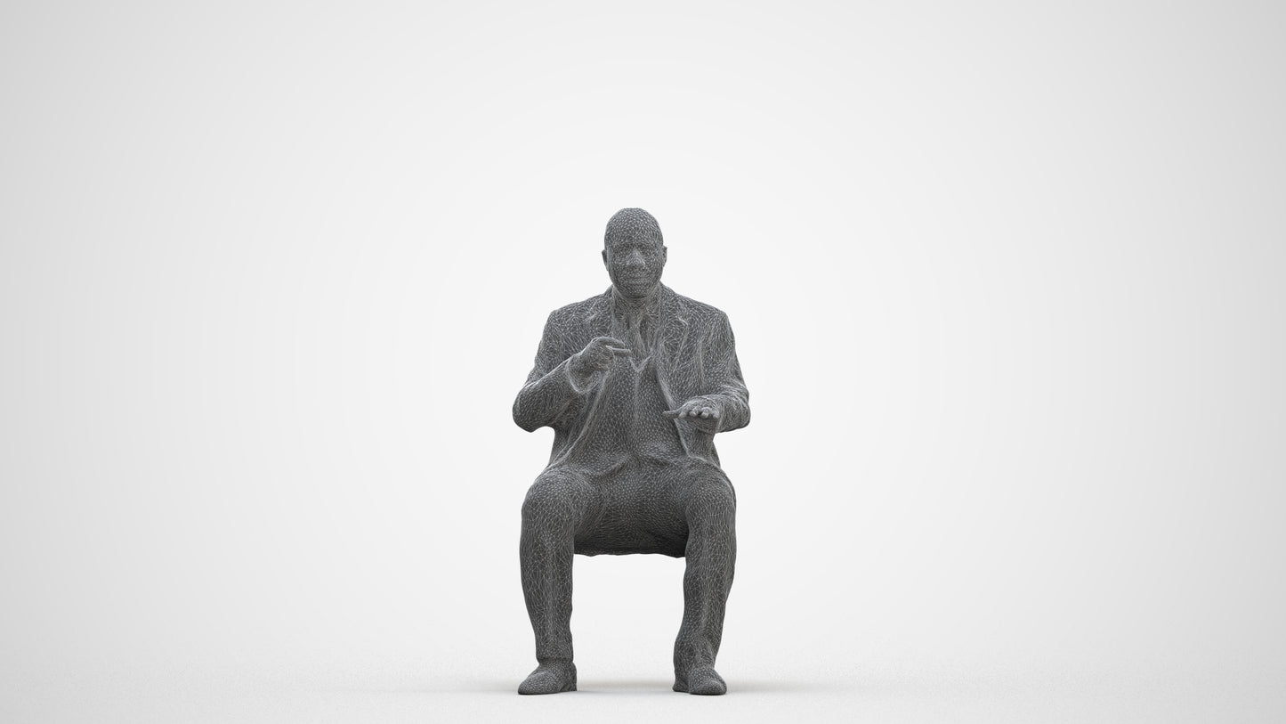 realistic 3D people man business, render-ready for V-Ray and Corona, FBX OBJ, three-quarter front view render