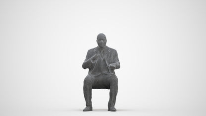 realistic 3D people man business, render-ready for V-Ray and Corona, FBX OBJ, three-quarter front view render